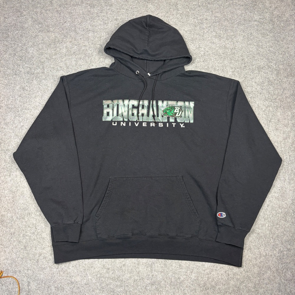 Champion Binghamton University Bearcats Eco Fleece Hoodie Black XXL